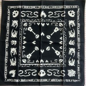 Vintage - House of Blues Black and White Bandanna + a Bonus Brit Flag Bandana
